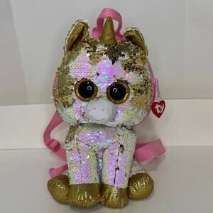 Ty Fantasia Unicorn Flippable Sequin Plush Backpack